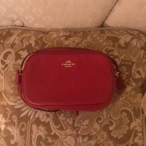 Red Leather Coach Crossbody Bag